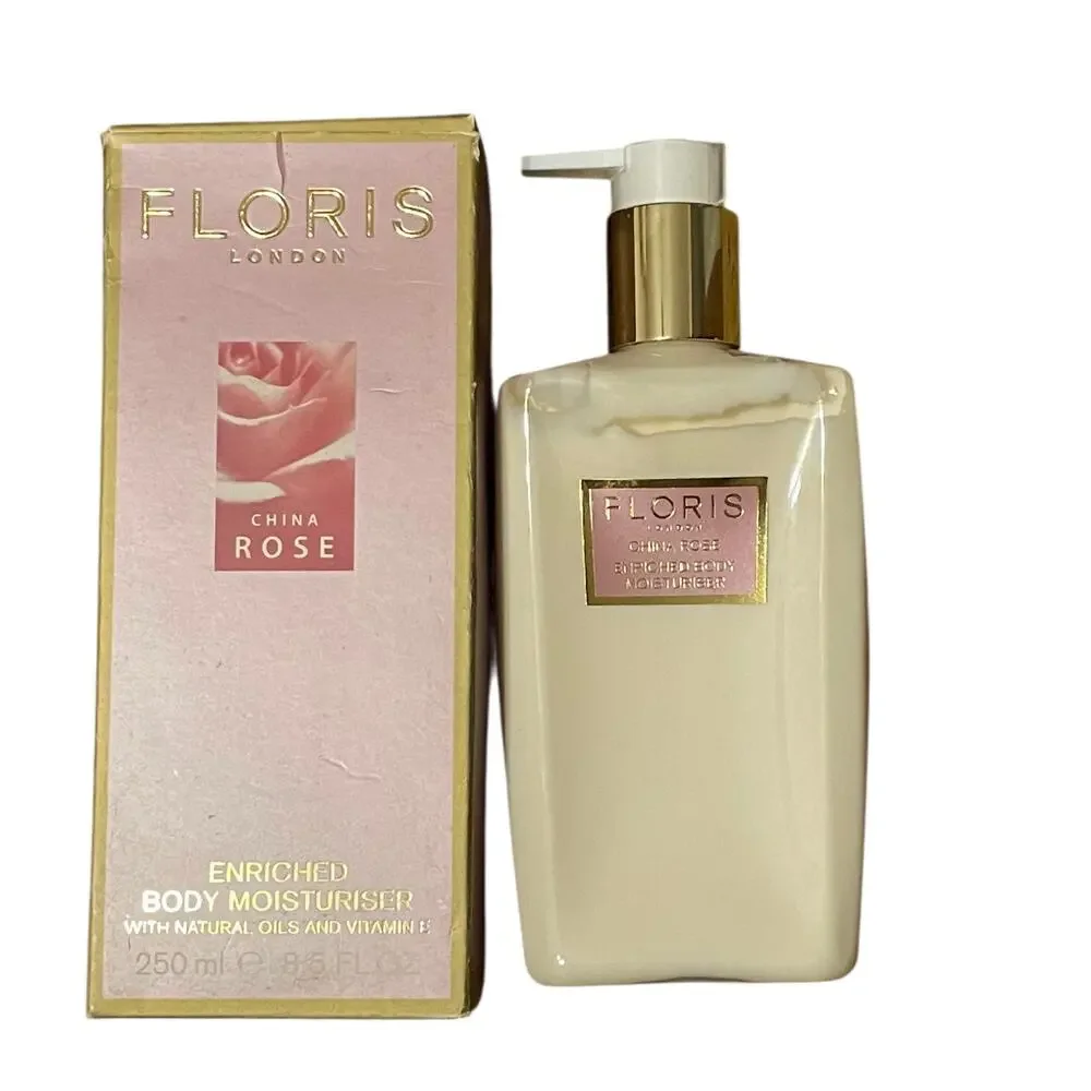 Floris London China Rose Enriched Body Moisturizer 8,5 FL OZ New In Box Retired